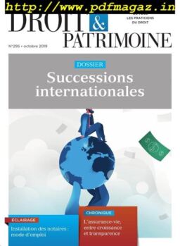 Droit & Patrimoine – 14 octobre 2019