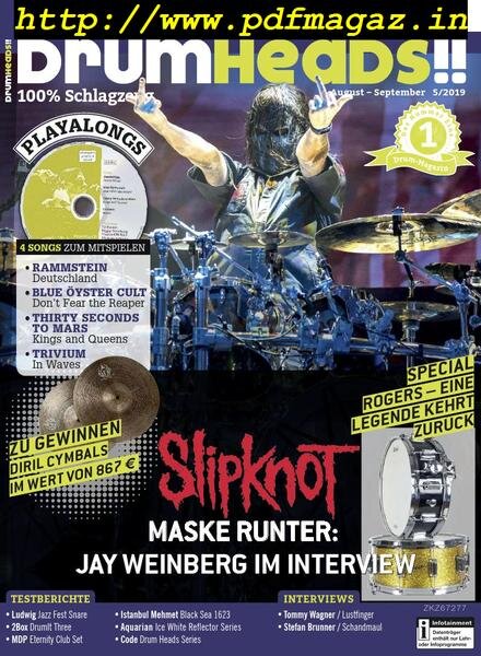 DrumHeads – August-September 2019 Cover
