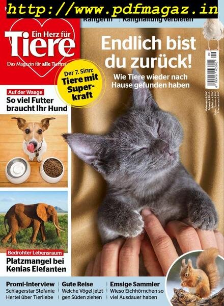 Ein Herz fur Tiere – August 2019 Cover