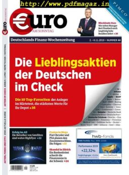 Euro am Sonntag – 02 November 2019