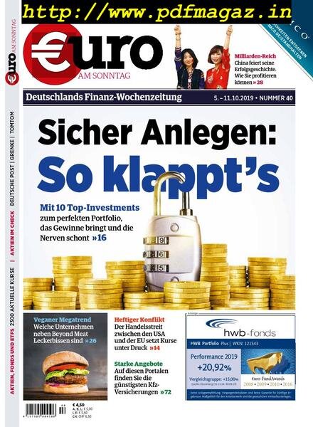 Euro am Sonntag – 05 Oktober 2019 Cover