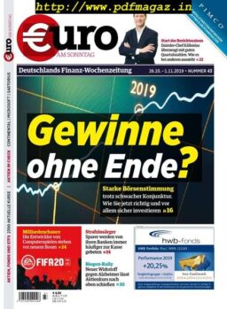 Euro am Sonntag – 26 Oktober 2019