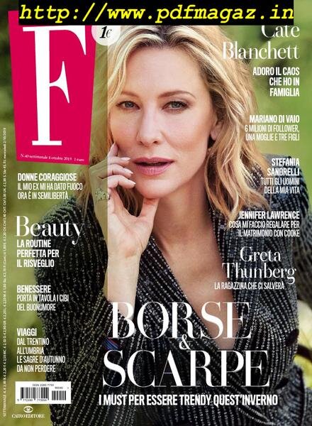 F – 8 Ottobre 2019 Cover