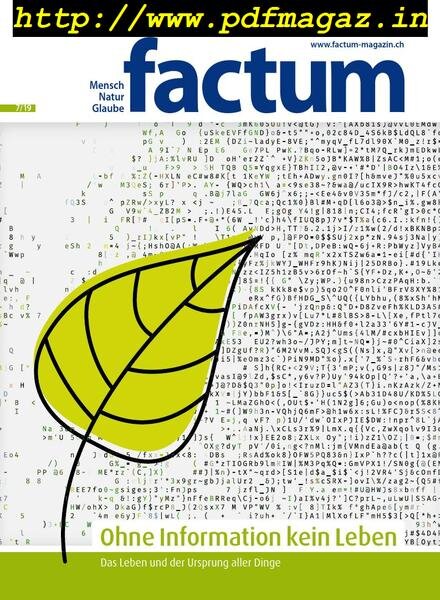 Factum Magazin – August 2019 Cover
