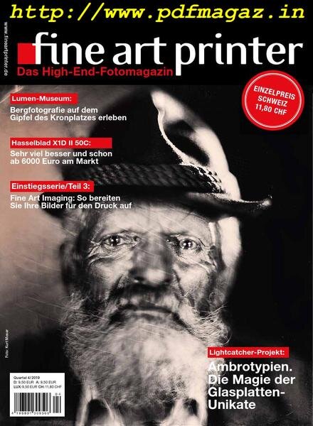 Fine art printer – Oktober-Dezember 2019 Cover