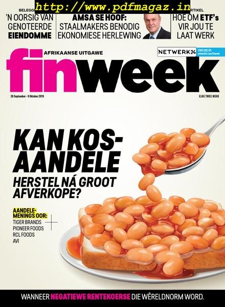 Finweek Afrikaans Edition – September 26, 2019 Cover