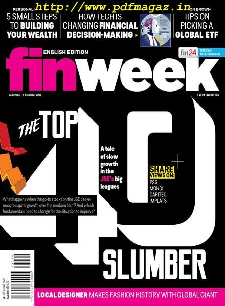 Finweek English Edition – October 24, 2019 Cover