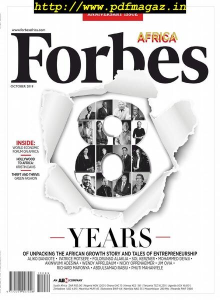 Forbes Africa – October 2019 Cover