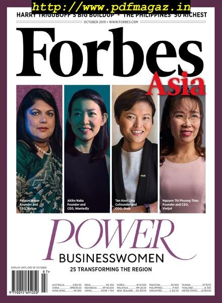 Forbes Asia – October 2019 Cover
