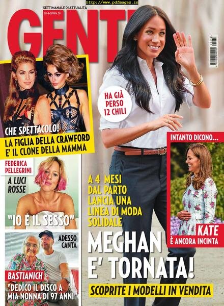 Gente Italia – 28 settembre 2019 Cover