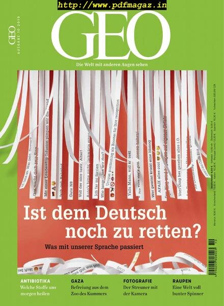 Geo Germany – Oktober 2019 Cover