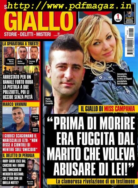 Giallo – 16 Ottobre 2019 Cover