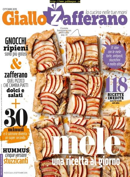 Giallo Zafferano – ottobre 2019 Cover