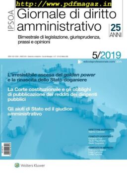 Giornale di diritto amministrativo – Novembre 2019