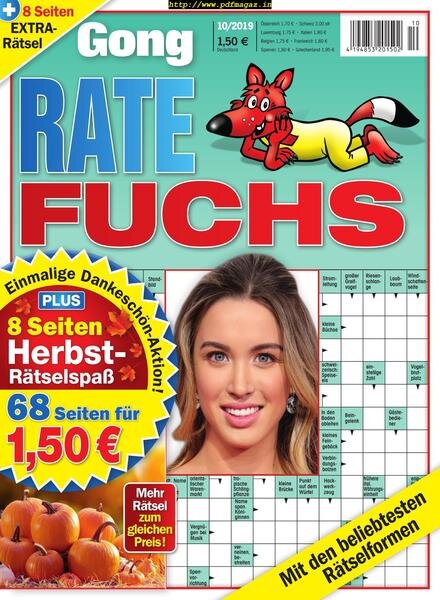 Gong Ratefuchs – Oktober 2019 Cover