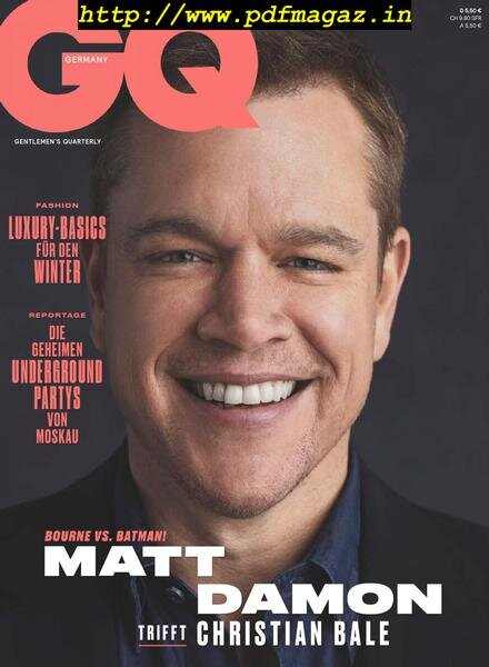 GQ Germany – November 2019 Cover
