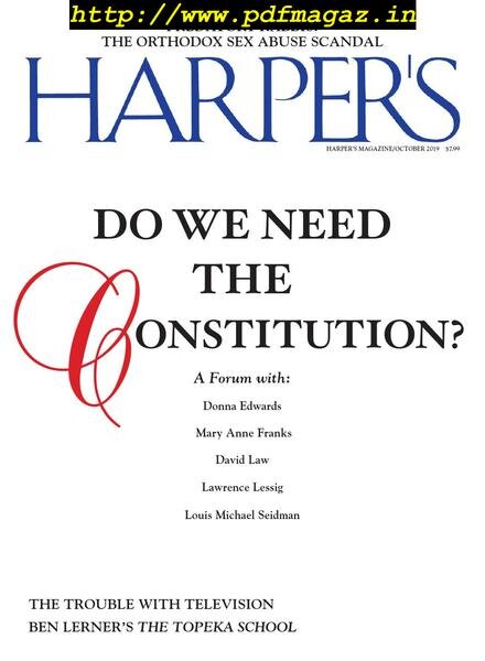Harper’s Magazine – October 2019 Cover