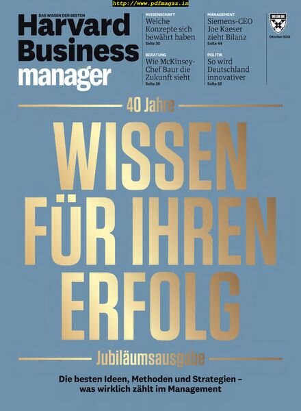 Harvard Business Manager – Oktober 2019 Cover