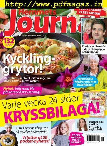Hemmets Journal – 19 september 2019 Cover