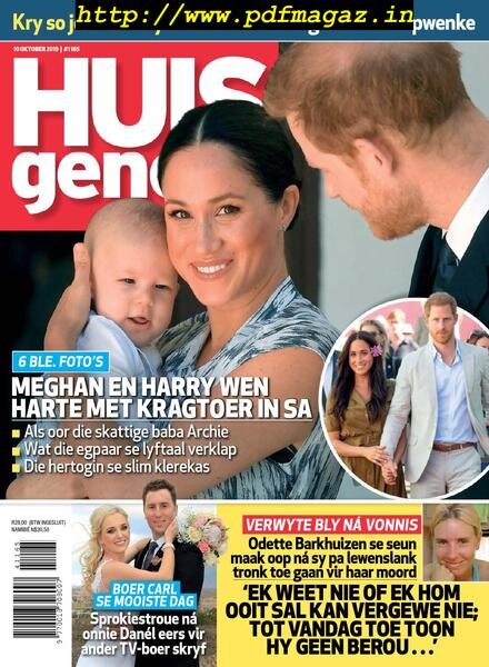Huisgenoot – 10 Oktober 2019 Cover