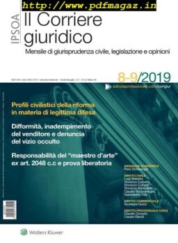 Il Corriere Giuridico – Agosto-Settembre 2019
