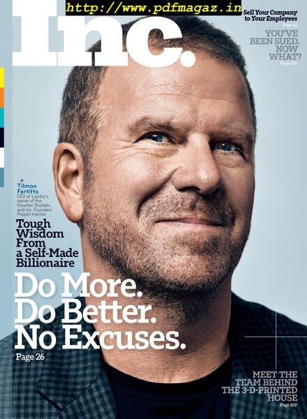 Inc Magazine – November 2019 Cover