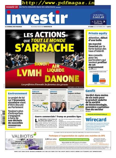 Investir – 12 Octobre 2019 Cover