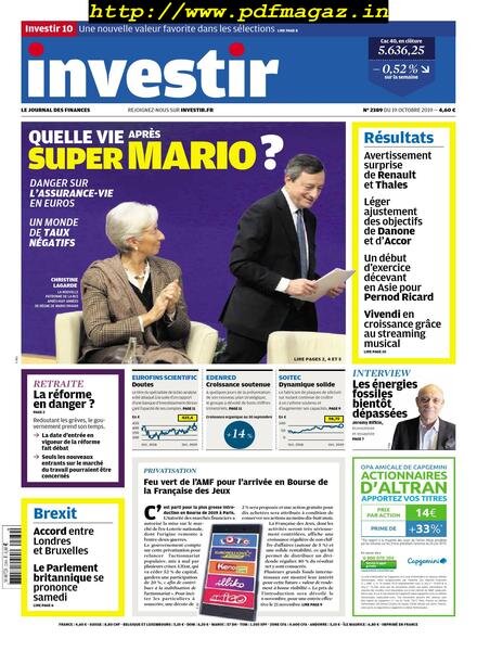 Investir – 19 Octobre 2019 Cover