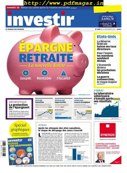 Investir – 21 Septembre 2019 Cover