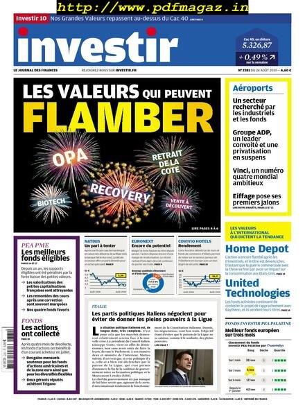 Investir – 24 Aout 2019 Cover