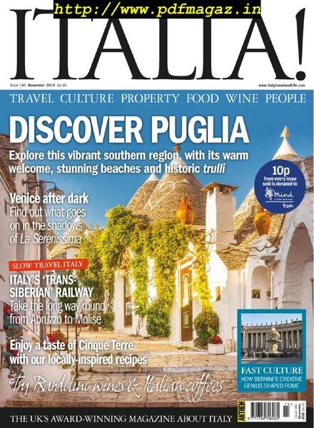 Italia! Magazine – November 2019 Cover
