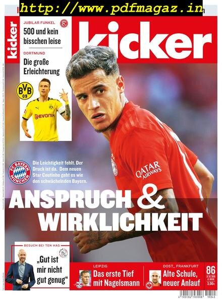Kicker – 21 Oktober 2019 Cover