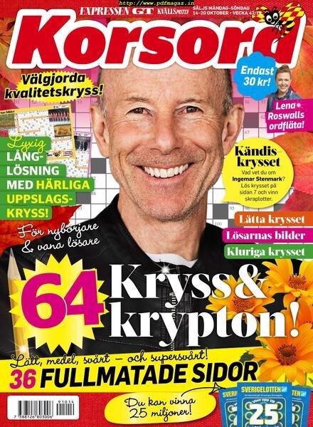 Korsord – 14 oktober 2019 Cover