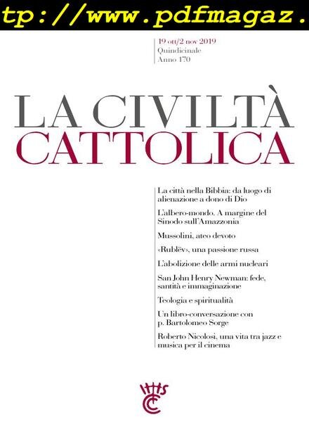 La Civilta Cattolica – 19 Ottobre 2019 Cover