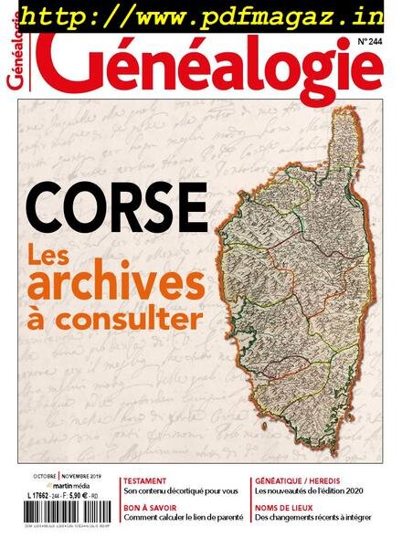 La Revue Francaise de Genealogie – Octobre-Novembre 2019 Cover