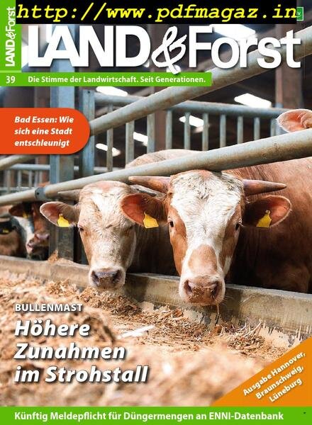 Land & Forst Hannover, Braunschweig, Luneburg – 24 September 2019 Cover