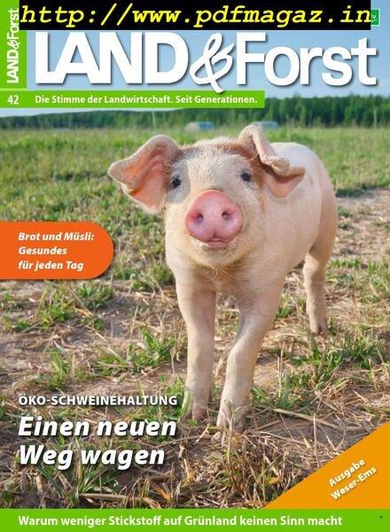 Land & Forst Weser Ems – 15 Oktober 2019 Cover