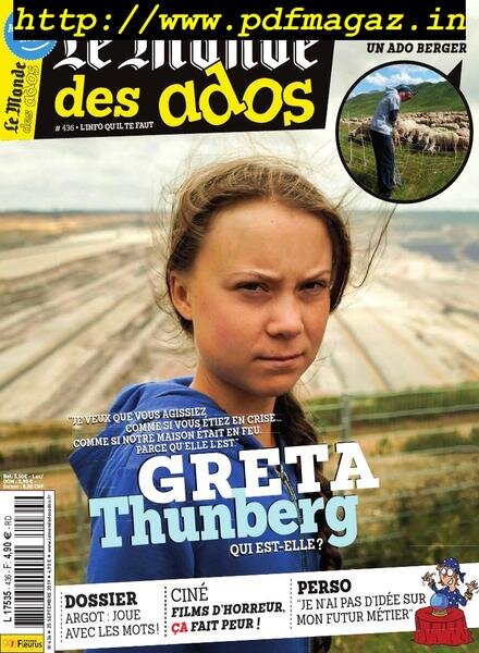 Le Monde des Ados – 25 septembre 2019 Cover
