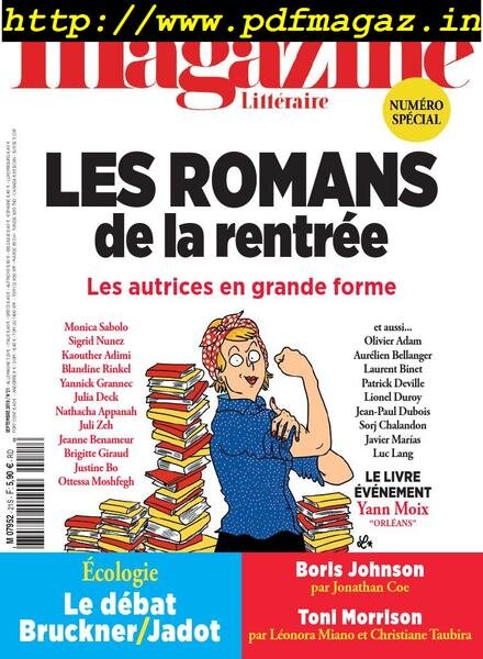 Le Nouveau Magazine Litteraire – septembre 2019 Cover