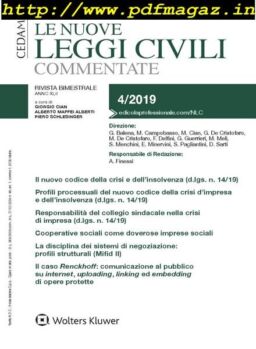 Le Nuove Leggi Civili Commentate – Luglio-Agosto 2019