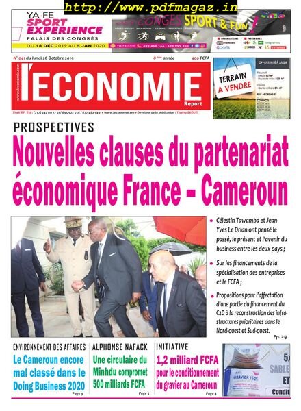L’Economie International – 28 octobre 2019 Cover