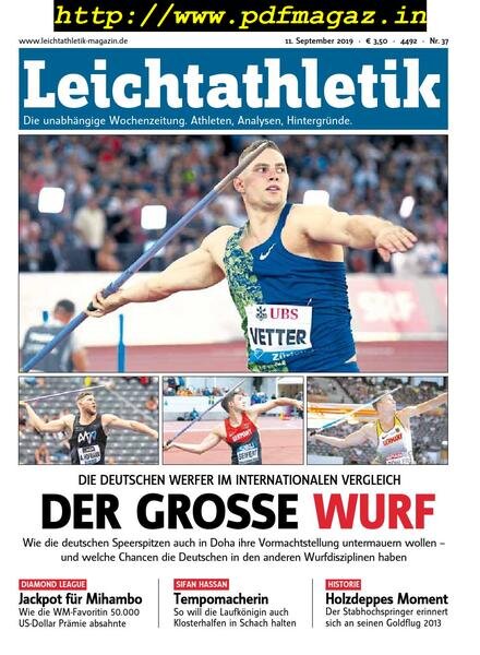 Leichtathletik – 11 September 2019 Cover