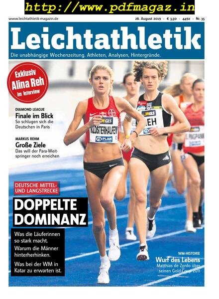 Leichtathletik – 28 August 2019 Cover