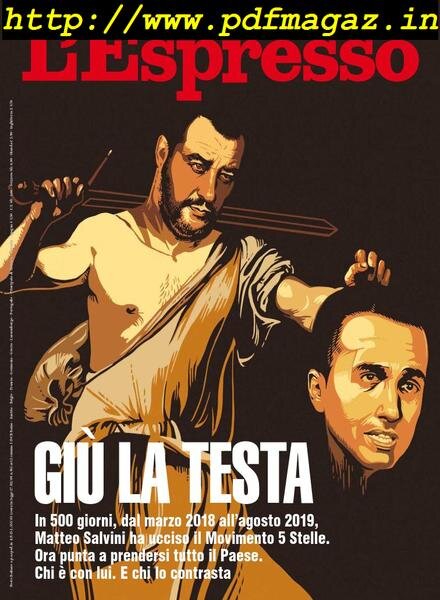 L’Espresso – 11 agosto 2019 Cover