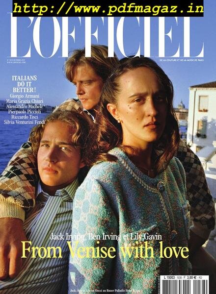 L’Officiel Paris – novembre 2019 Cover