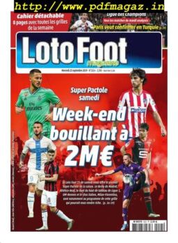 Loto Foot – 25 septembre 2019