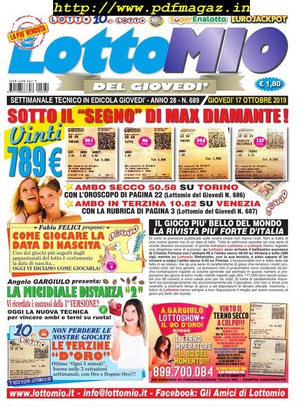 Lottomio del Giovedi – 17 Ottobre 2019 Cover