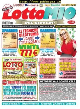 Lottomio del Giovedi – 24 Ottobre 2019
