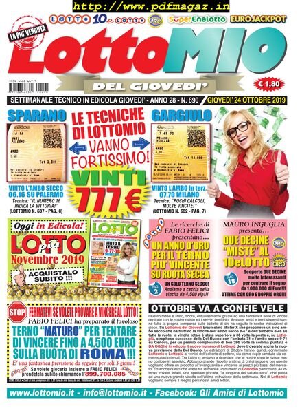 Lottomio del Giovedi – 24 Ottobre 2019 Cover