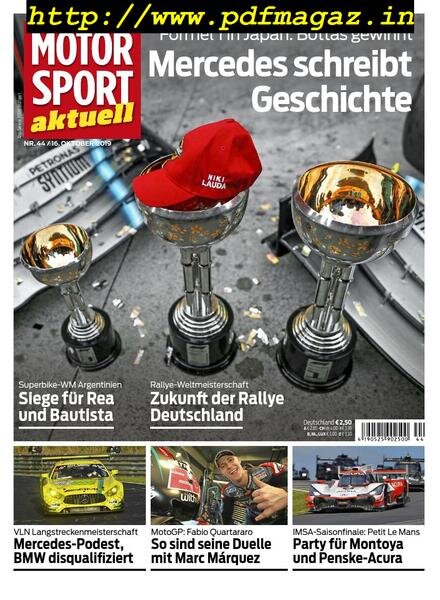 Motorsport Aktuell – 16 Oktober 2019 Cover